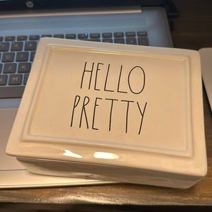 NEW RAE DUNN HELLO PRETTY JEWELRY BOX